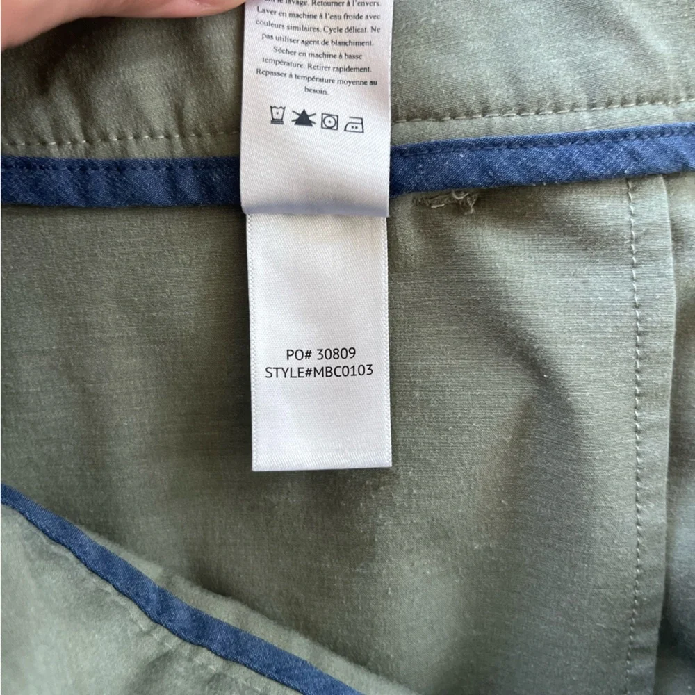 Faherty Light Olive Sage Green All Day Shorts Belt Loop 5” inseam
